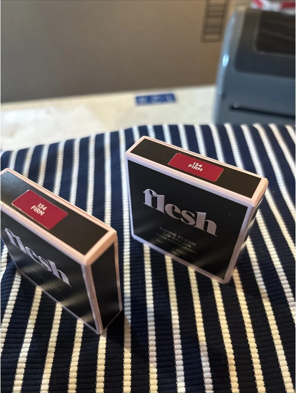 2 Flesh  swipe flesh lip color NEW in box size 0.12oz (134 FIRM) LOT RARE
